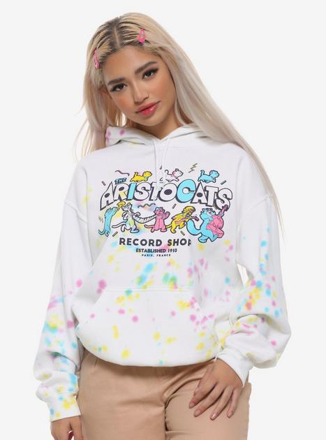 The Aristocats Record Shop Splatter Wash Girls Hoodie | Hot Topic