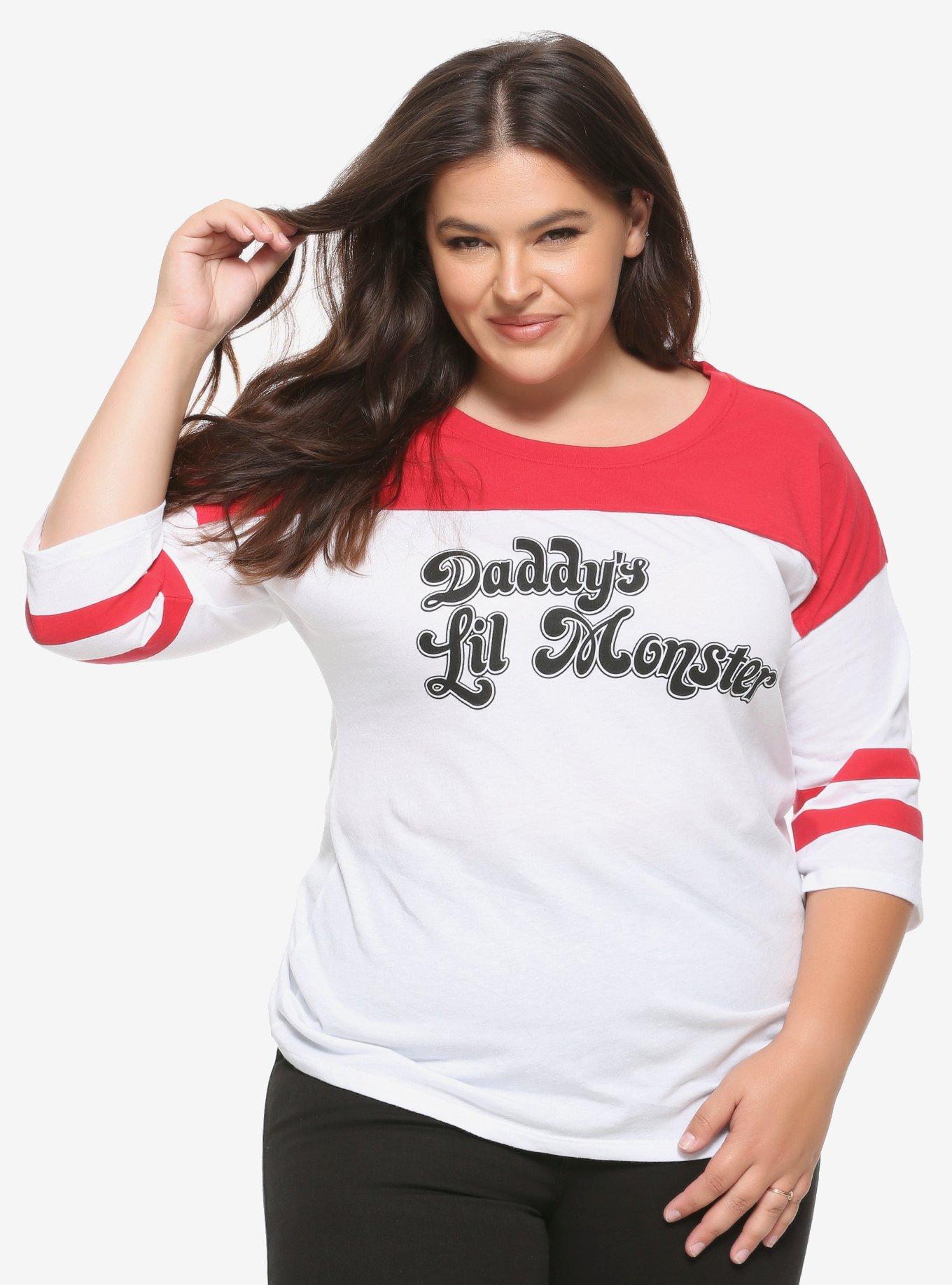 nåde lidenskabelig lur DC Comics Suicide Squad Harley Quinn Daddy's Lil Monster Girls Raglan Plus  Size | Hot Topic