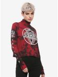 American Horror Story Occult Symbols Tie-Dye Girls Long-Sleeve T-Shirt, BLACK, hi-res