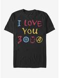 Marvel Avengers: Endgame Love 3000 Symbols T-Shirt, BLACK, hi-res