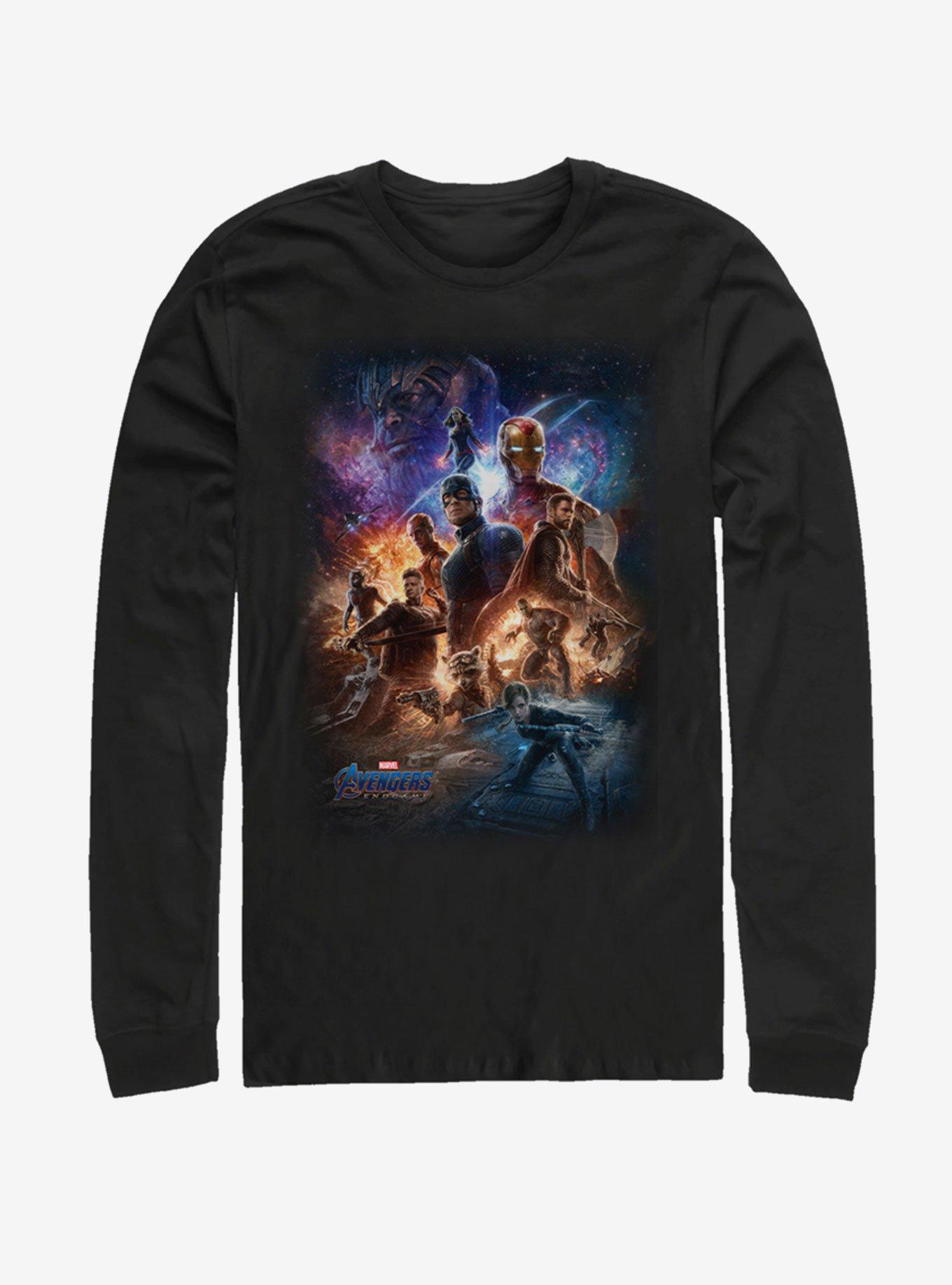 Marvel Avengers: Endgame Posters Long Sleeve T-Shirt - BLACK | BoxLunch