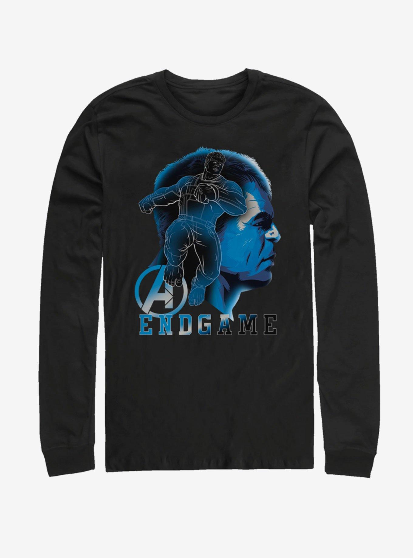 Marvel Avengers: Endgame Hulk Endgame Silhouette Long Sleeve T-Shirt, BLACK, hi-res