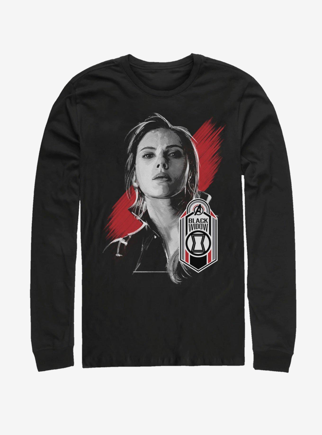 Marvel Avengers: Endgame Widow Tag Long Sleeve T-Shirt, BLACK, hi-res