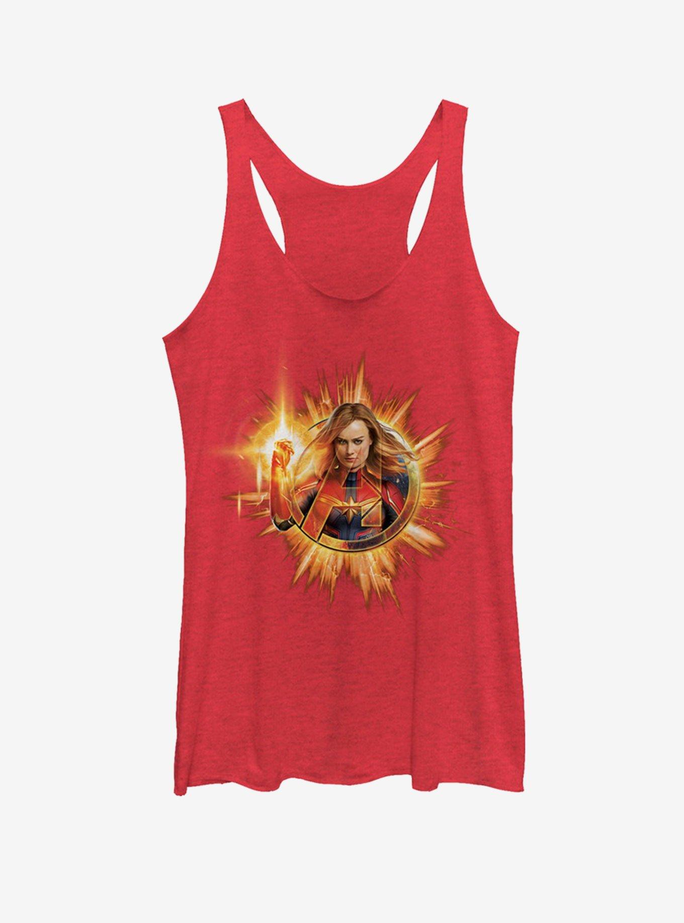 Marvel Avengers: Endgame Fire Cap Marvel Womens Tank Top, , hi-res