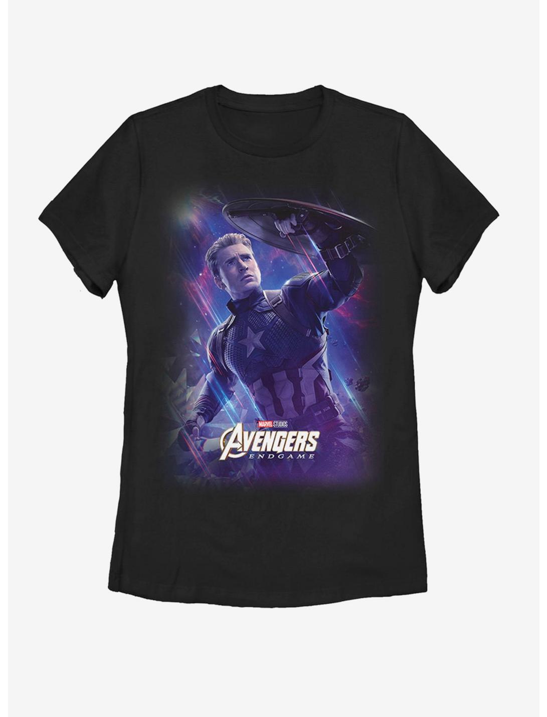 Marvel Avengers: Endgame Space Cap America Womens T-Shirt, BLACK, hi-res