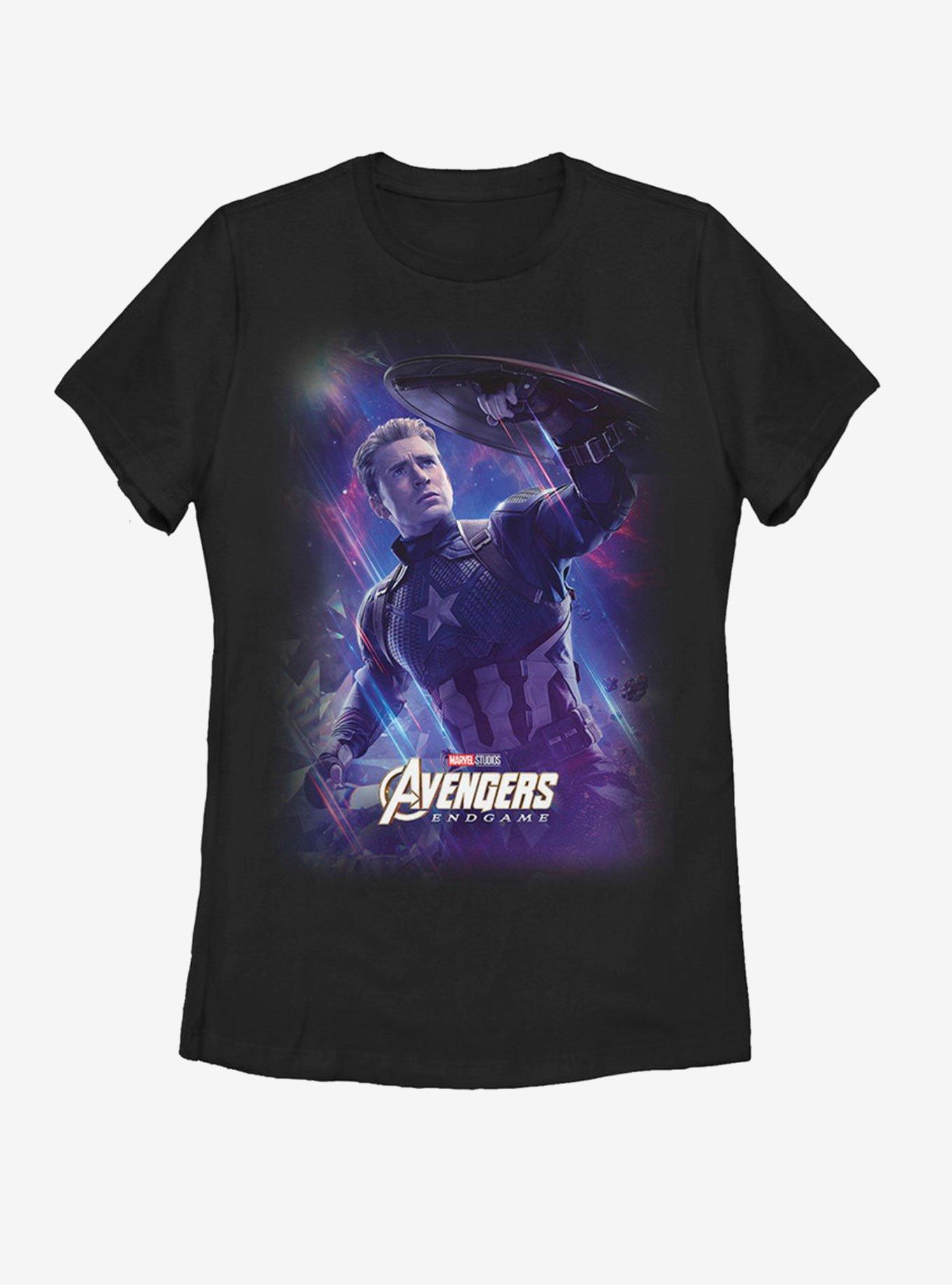 Marvel Avengers: Endgame Space Cap America Womens T-Shirt, BLACK, hi-res