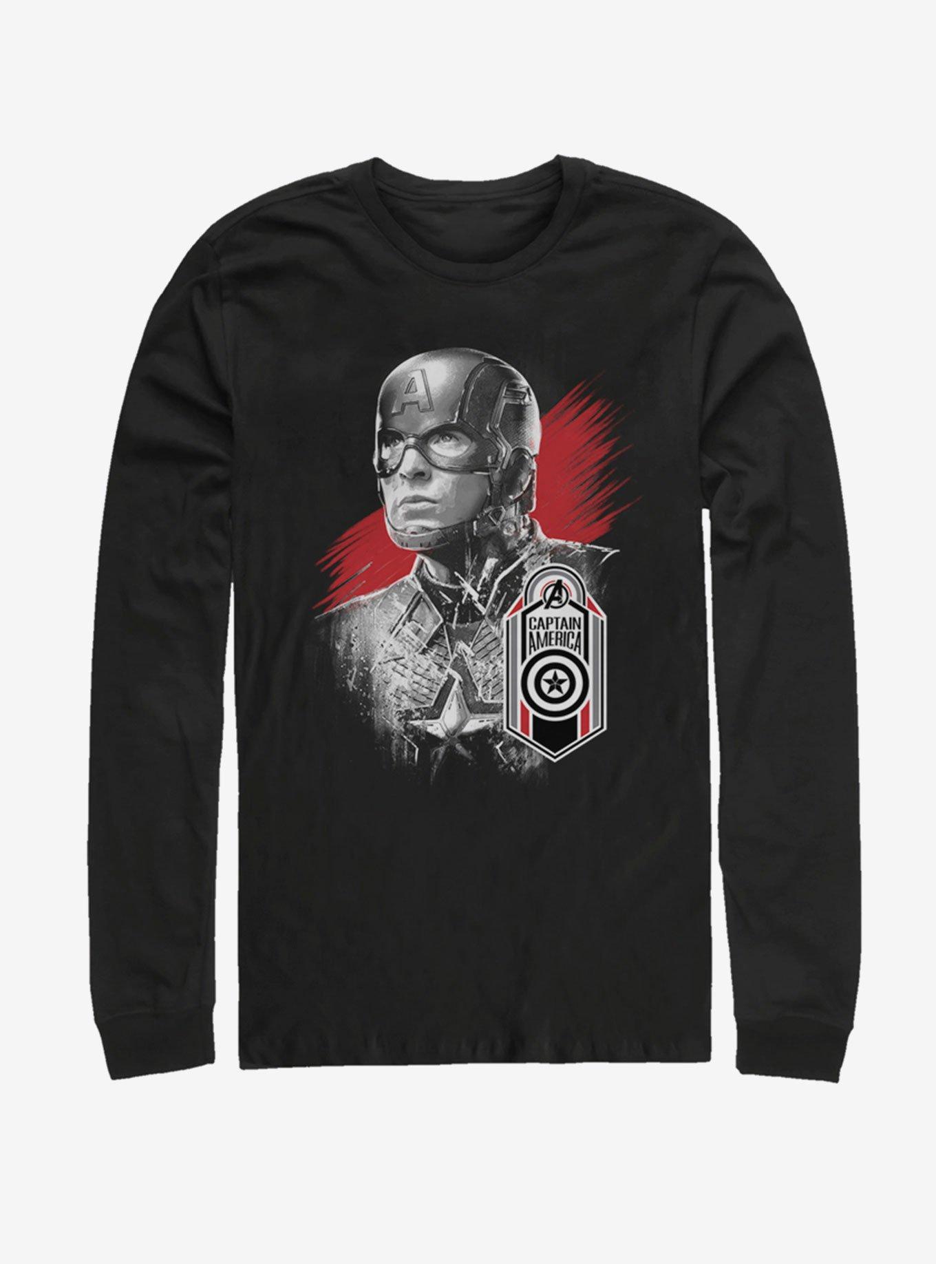 Marvel Avengers: Endgame Cap America Tag Long Sleeve T-Shirt, , hi-res