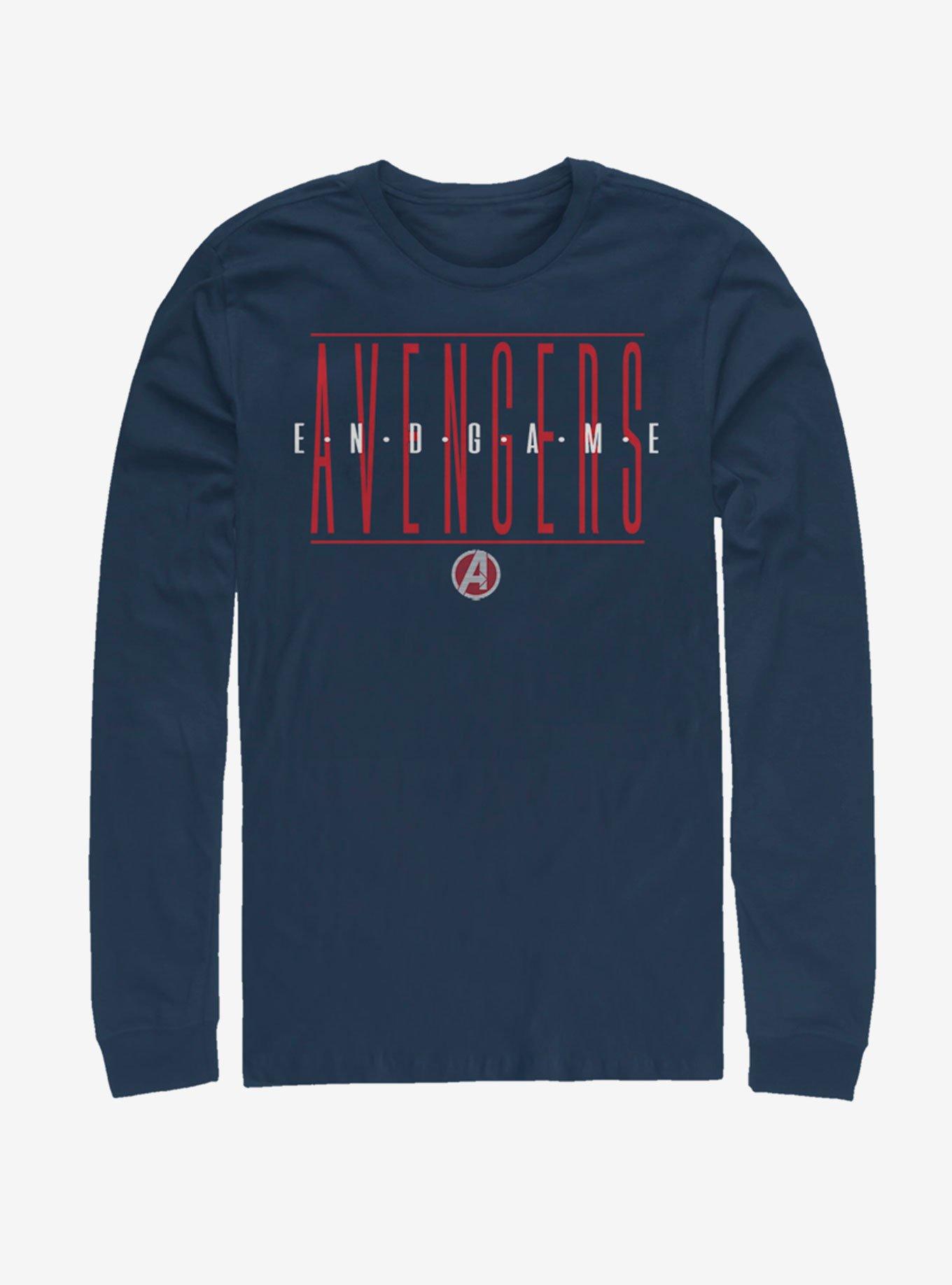 Marvel Avengers: Endgame Strikethrough Text Long Sleeve T-Shirt, , hi-res
