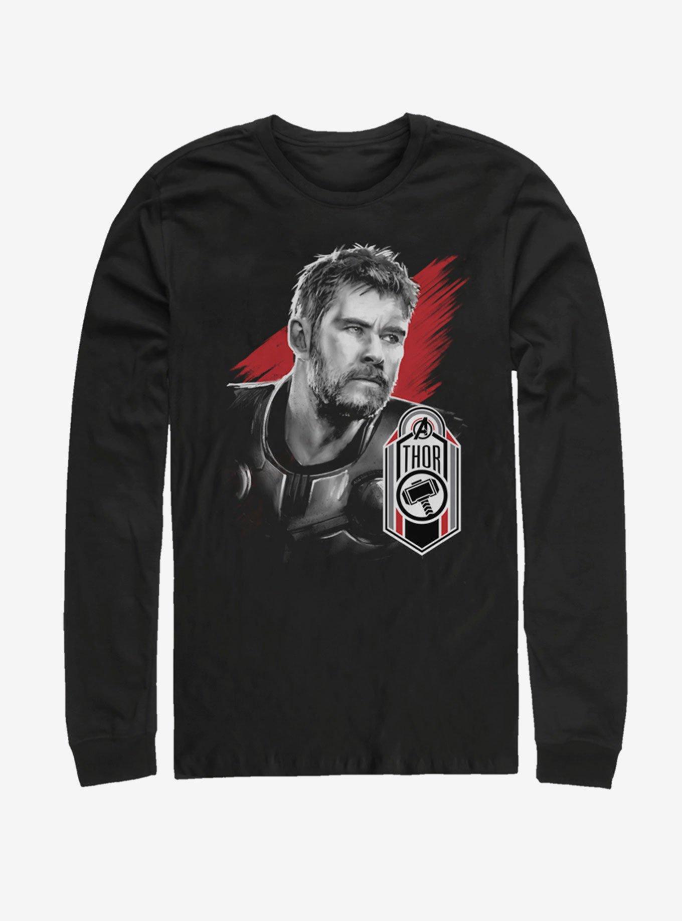 Marvel Avengers: Endgame Thor Tag Long Sleeve T-Shirt, BLACK, hi-res