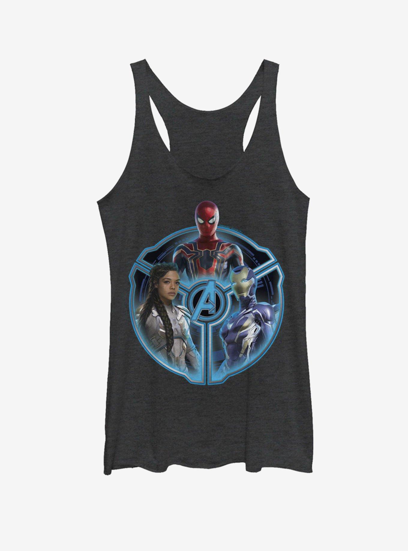 Marvel Avengers: Endgame Trio Sigil Womens Tank Top, BLK HTR, hi-res