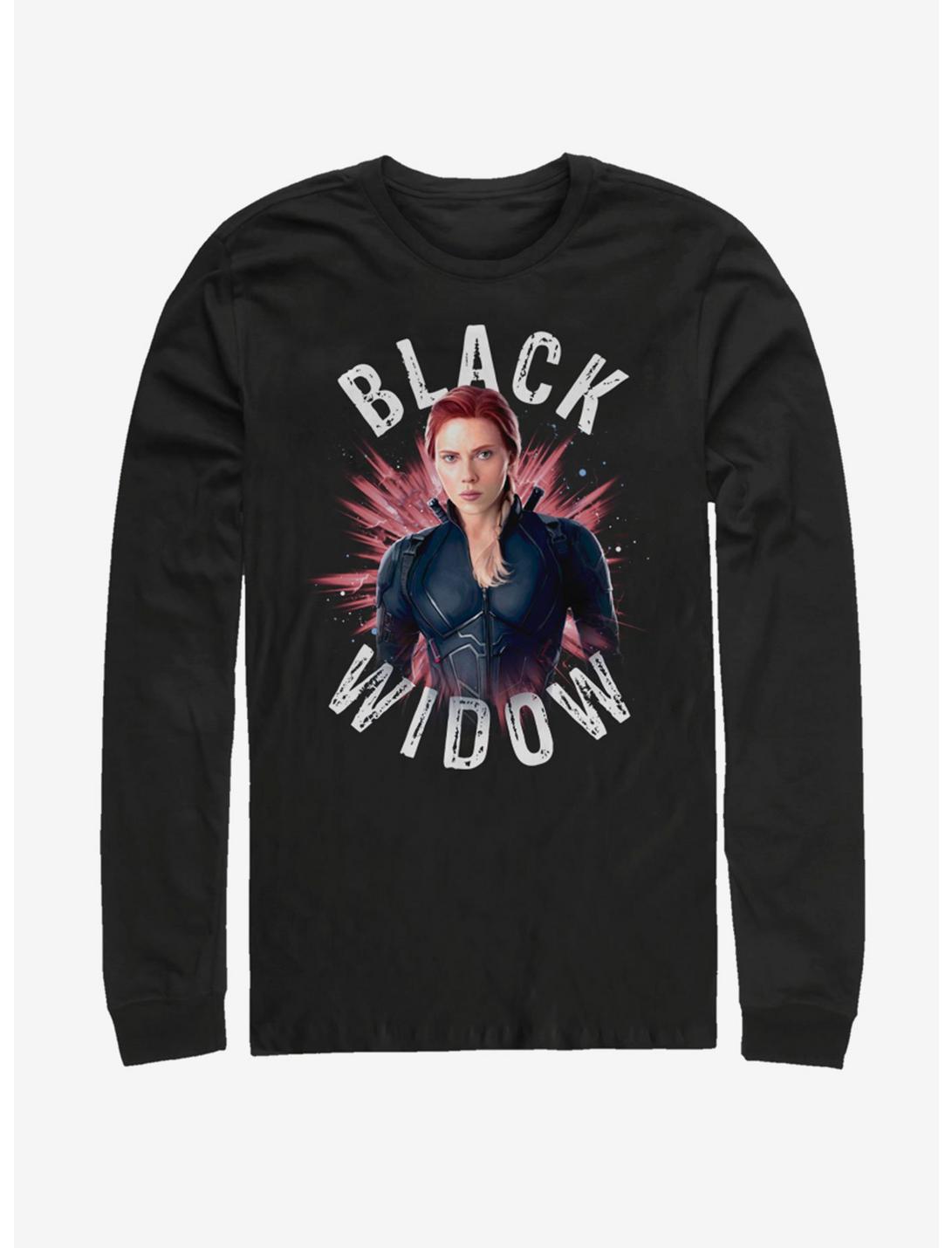 Marvel Avengers: Endgame Black Widow Burst Long Sleeve T-Shirt, BLACK, hi-res
