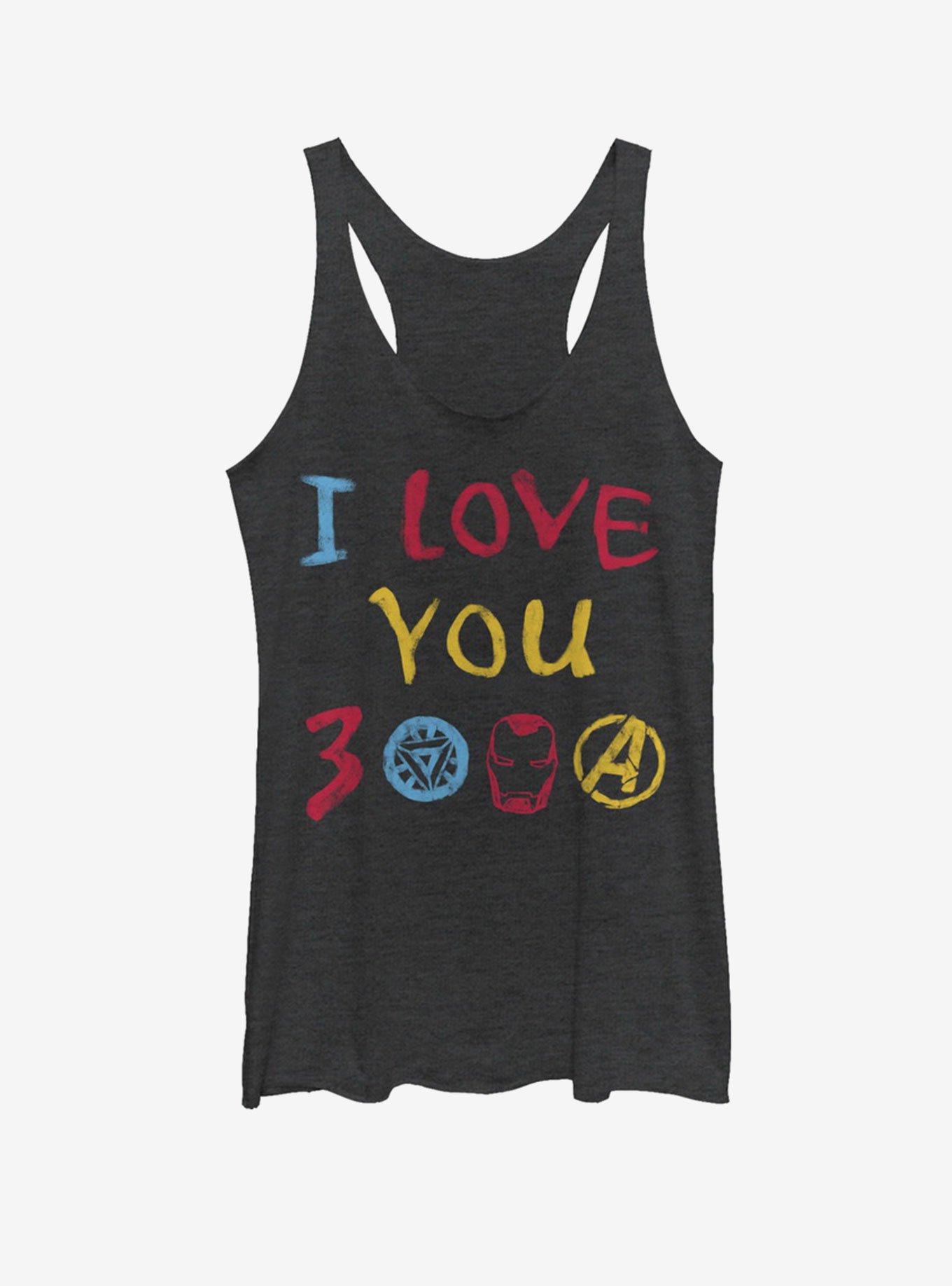 Marvel Avengers: Endgame Love 3000 Symbols Womens Tank Top, BLK HTR, hi-res