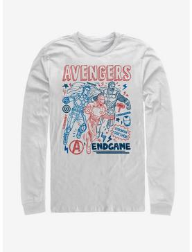 Marvel Avengers: Endgame Earths Mightiest Doodles Long Sleeve T-Shirt, , hi-res