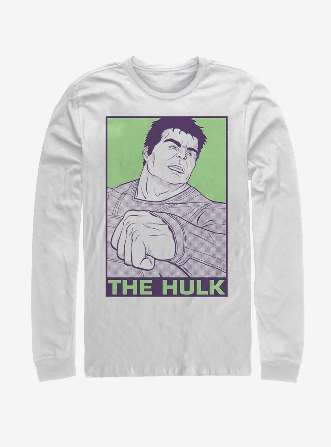 Marvel Avengers: Endgame Pop Hulk Long Sleeve T-Shirt, WHITE, hi-res