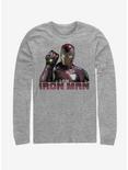 Marvel Avengers: Endgame Iron Man Infinity Stones Long Sleeve T-Shirt, ATH HTR, hi-res