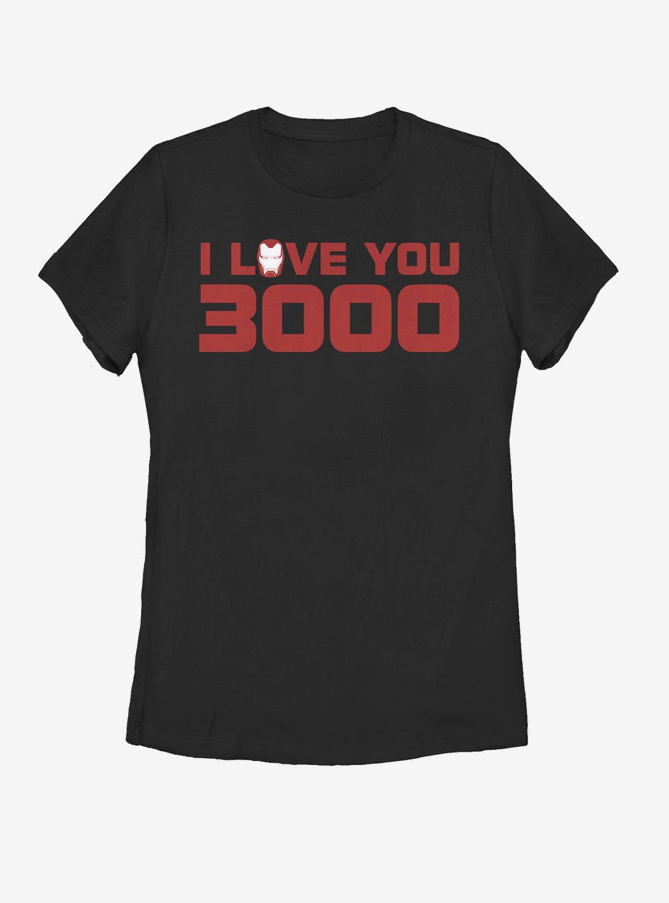 Marvel Avengers: Endgame Iron Man Love 3000 Womens T-Shirt, BLACK, hi-res