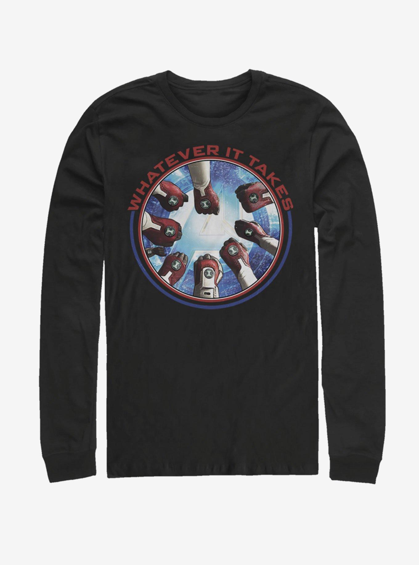 Marvel Avengers: Endgame Avengers Hands Long Sleeve T-Shirt, BLACK, hi-res