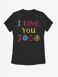 Marvel Avengers: Endgame Love 3000 Symbols Womens T-Shirt, BLACK, hi-res