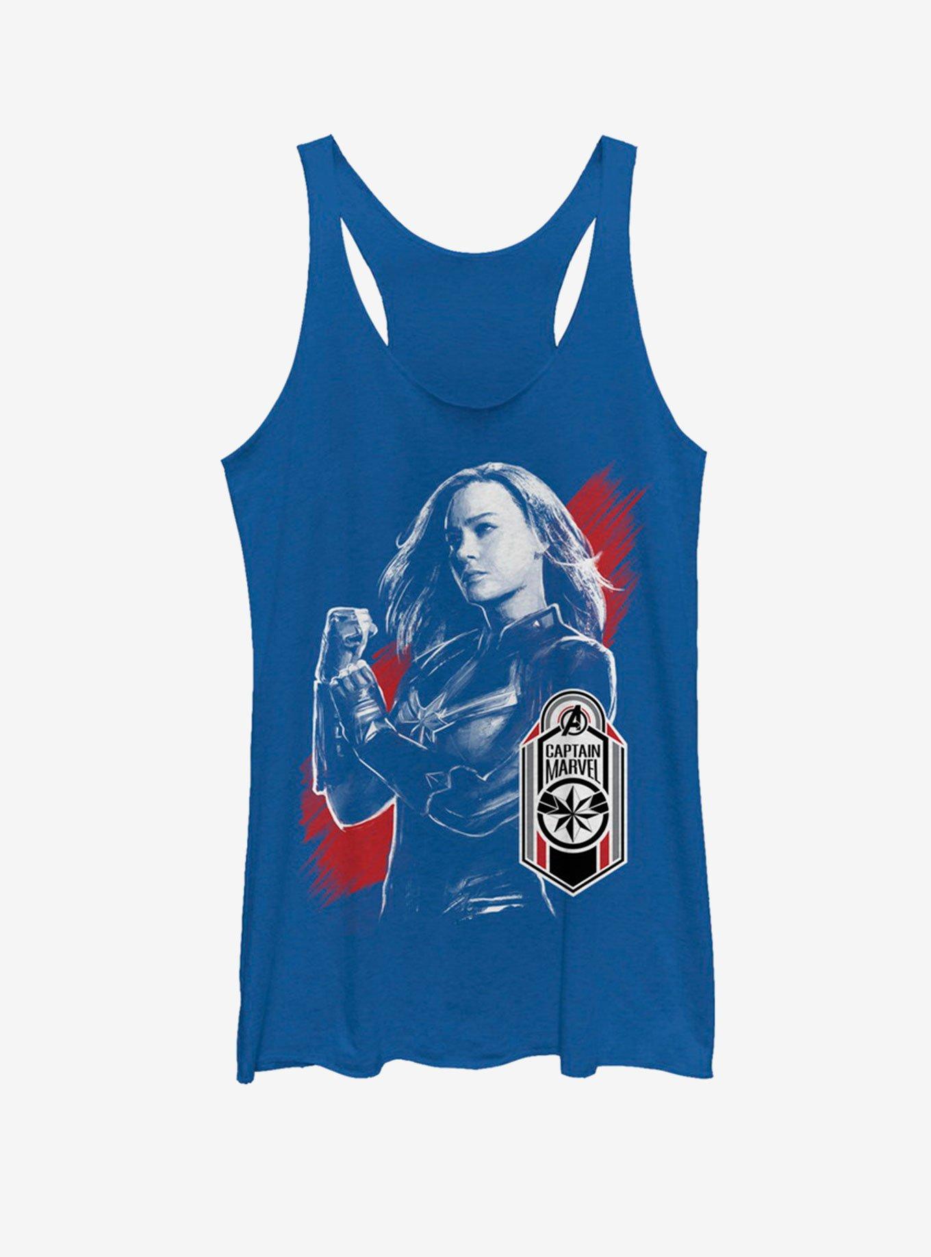 Marvel Avengers: Endgame Cap Marvel Tag Womens Tank Top, , hi-res