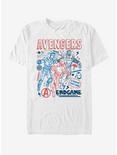 Marvel Avengers: Endgame Earths Mightiest Doodles T-Shirt, WHITE, hi-res