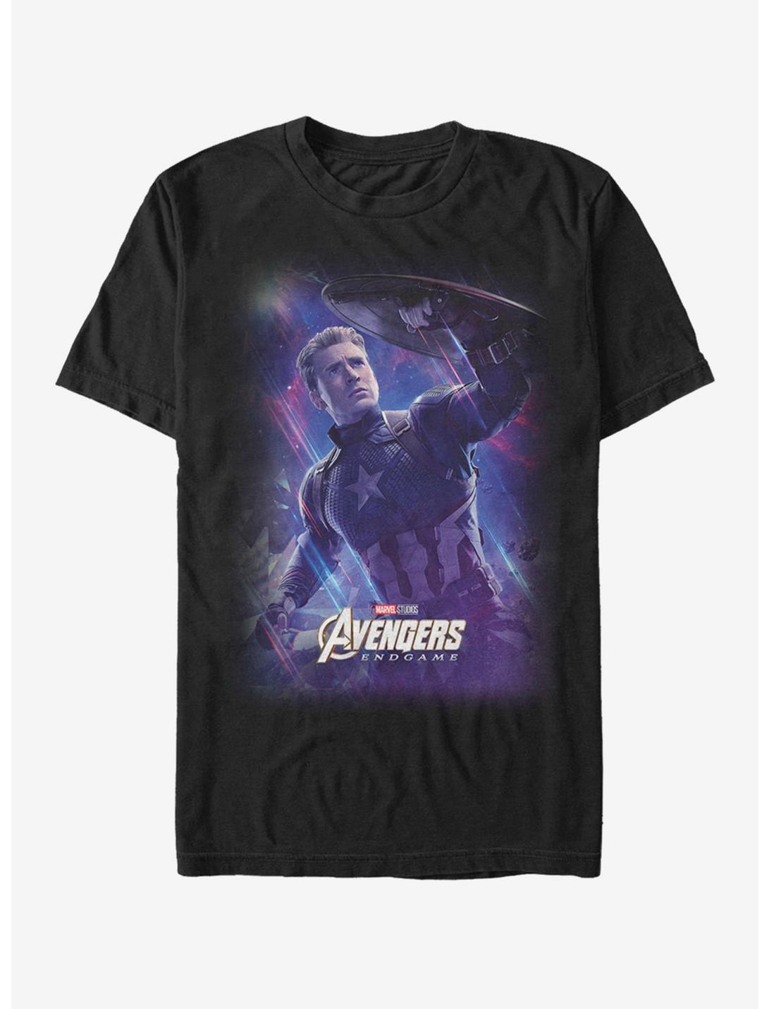 Marvel Avengers: Endgame Space Cap America T-Shirt, BLACK, hi-res