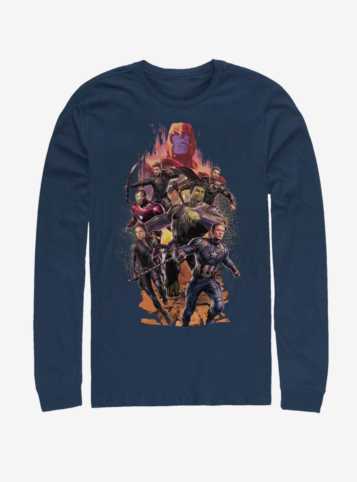 Marvel Avengers: Endgame Final Battle Long Sleeve T-Shirt, NAVY, hi-res