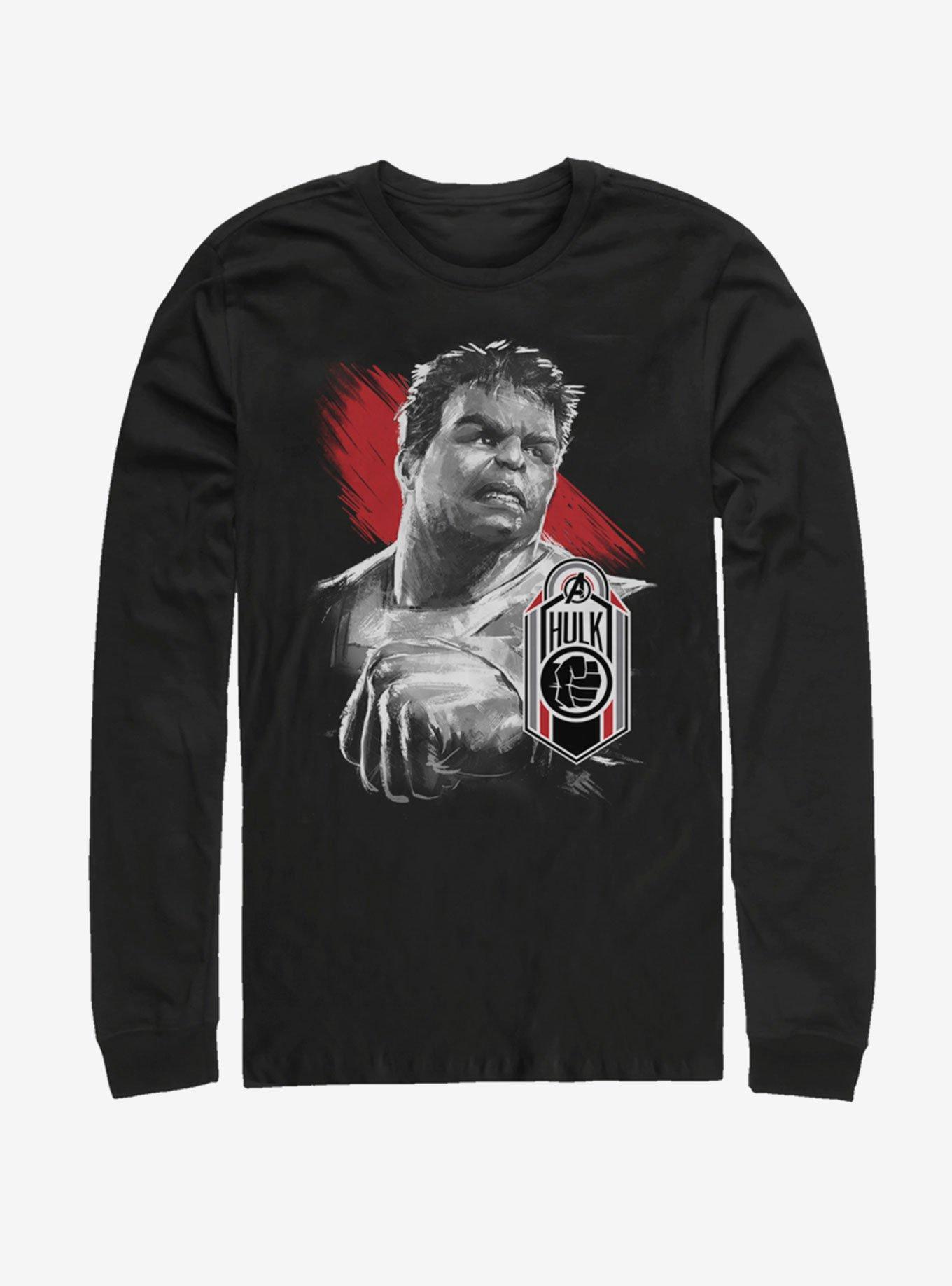 Marvel Avengers: Endgame Hulk Tag Long Sleeve T-Shirt, BLACK, hi-res