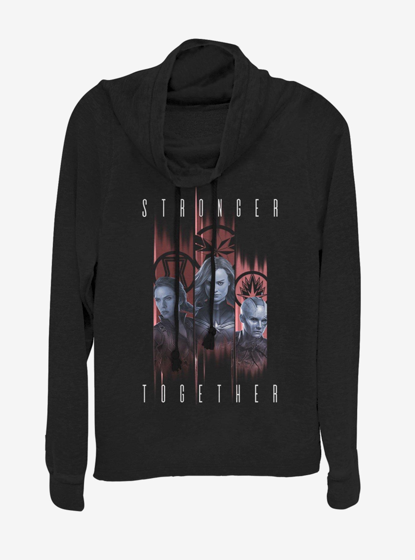 Marvel Avengers: Endgame Stronger Trio Cowlneck Long-Sleeve Womens Top, , hi-res