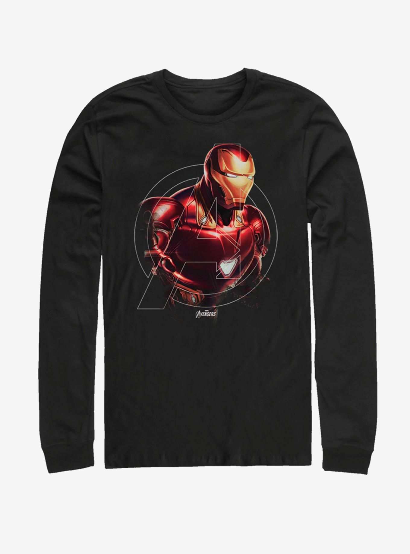 Marvel Avengers: Endgame Iron Hero Long Sleeve T-Shirt, BLACK, hi-res