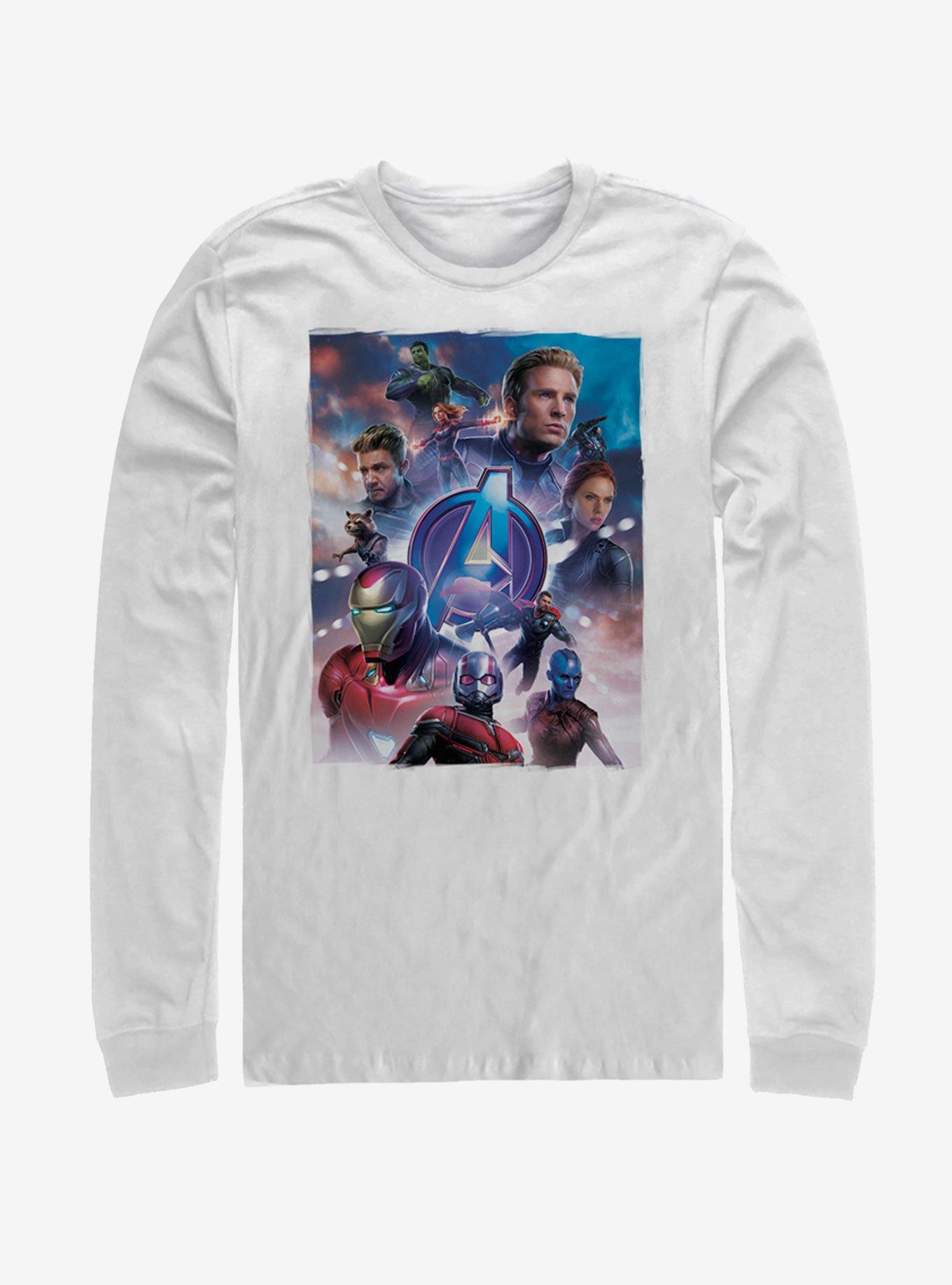 Marvel Avengers: Endgame Basic Poster Long Sleeve T-Shirt, WHITE, hi-res