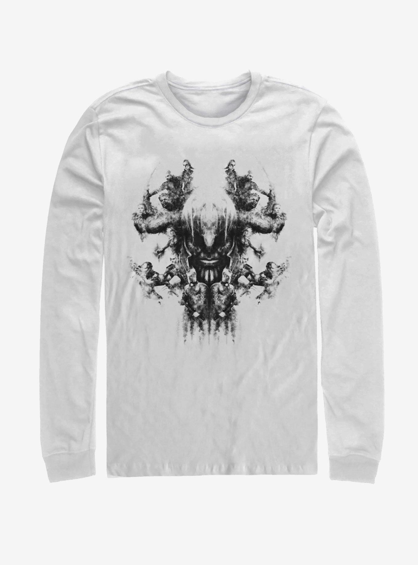 Marvel Avengers: Endgame Smoke Skull Long Sleeve T-Shirt, WHITE, hi-res