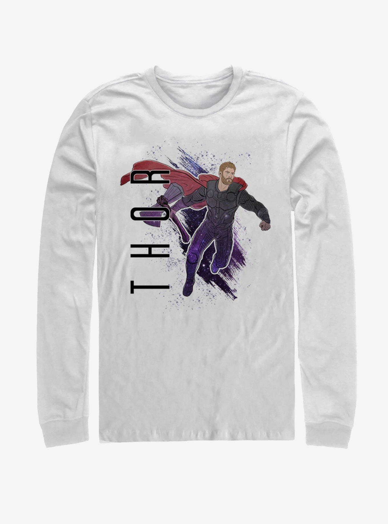 Marvel Avengers: Endgame Thor Painted Long Sleeve T-Shirt, WHITE, hi-res