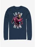 Marvel Avengers: Endgame Iron Man Burst Long Sleeve T-Shirt, NAVY, hi-res