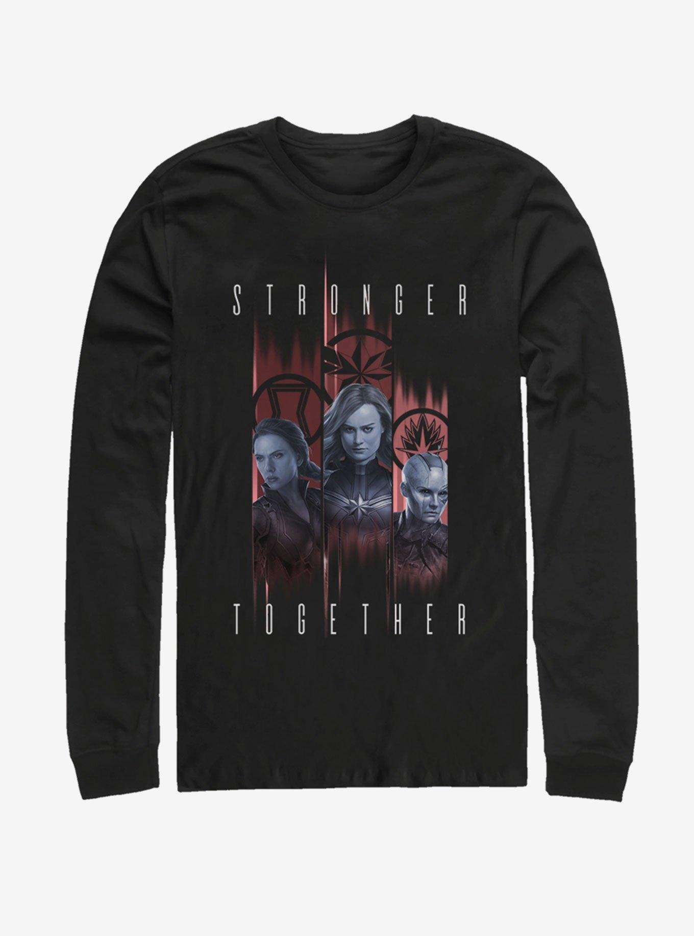 Marvel Avengers: Endgame Stronger Trio Long Sleeve T-Shirt, BLACK, hi-res