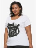 Satanicat Girls T-Shirt Plus Size, BLACK, hi-res