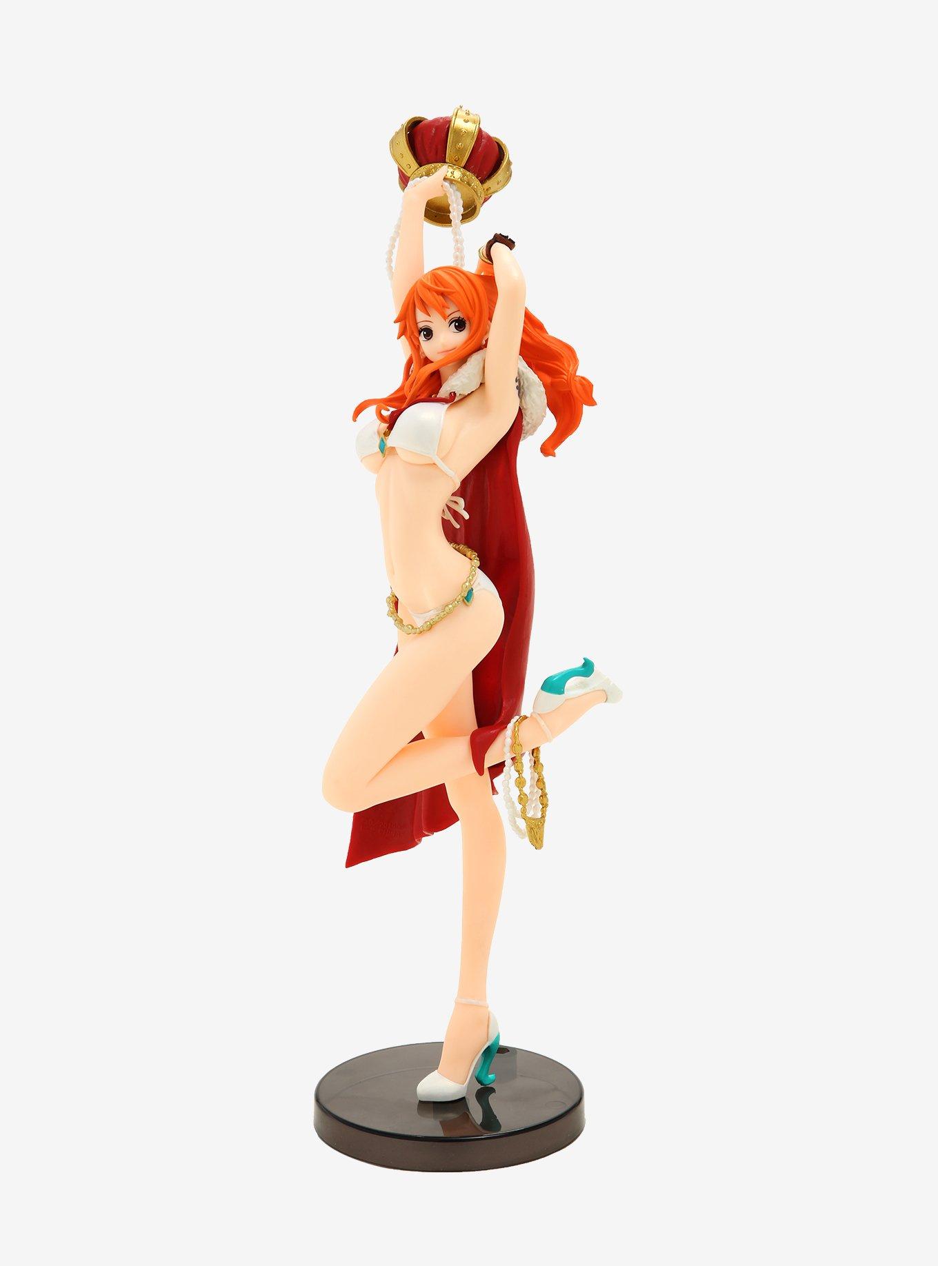 nami one piece red dress Banpresto One Piece Glitter & Glamour Nami Collectible PVC Toy Figure (Red  Outfit)