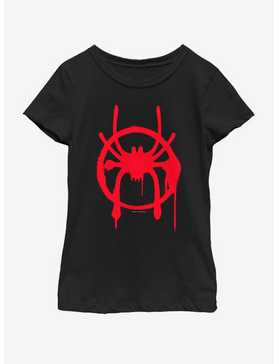Marvel Spiderman Miles Symbol Youth Girls T-Shirt, , hi-res