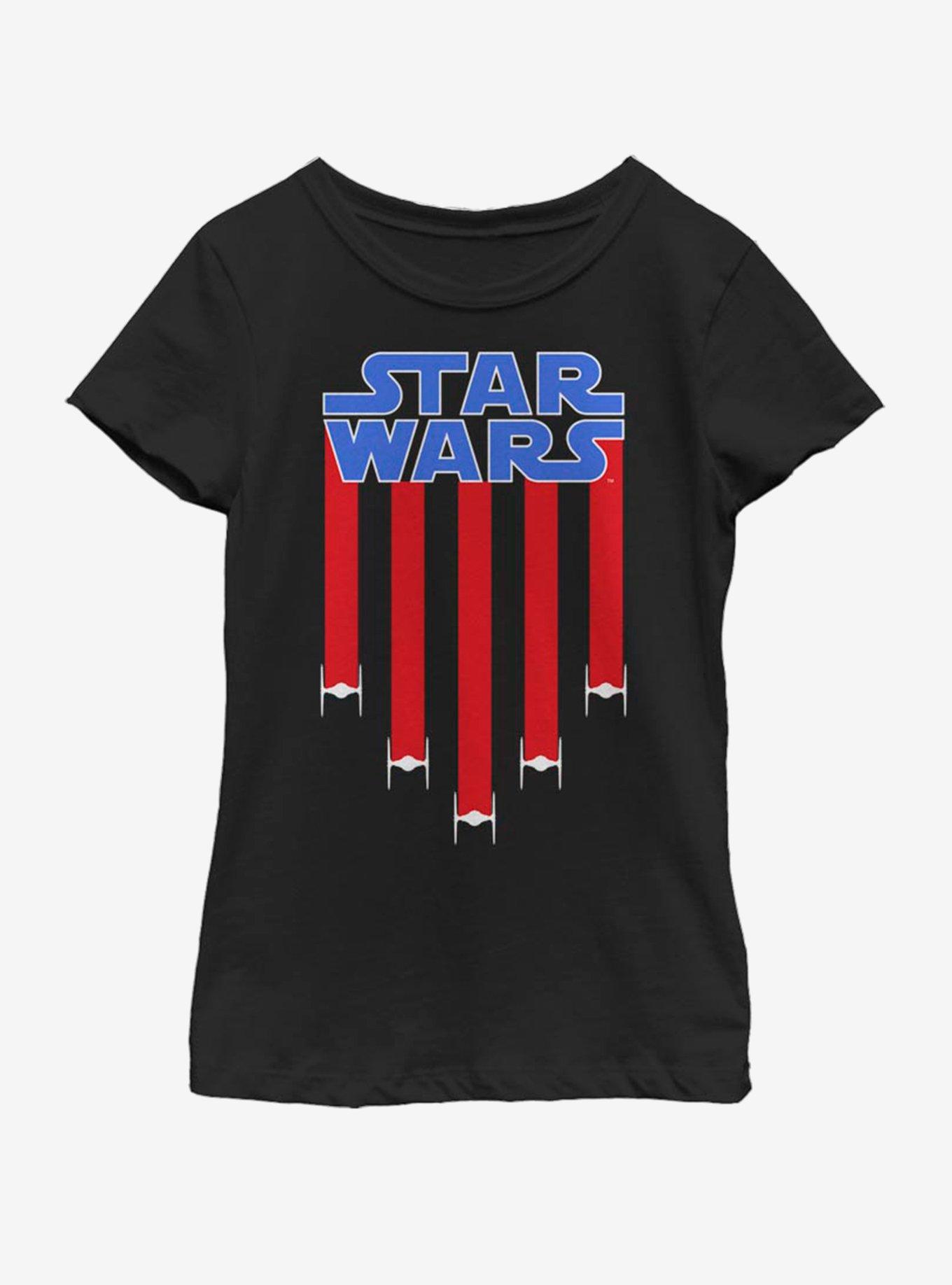 Star Wars Star Banner Youth Girls T-Shirt, BLACK, hi-res