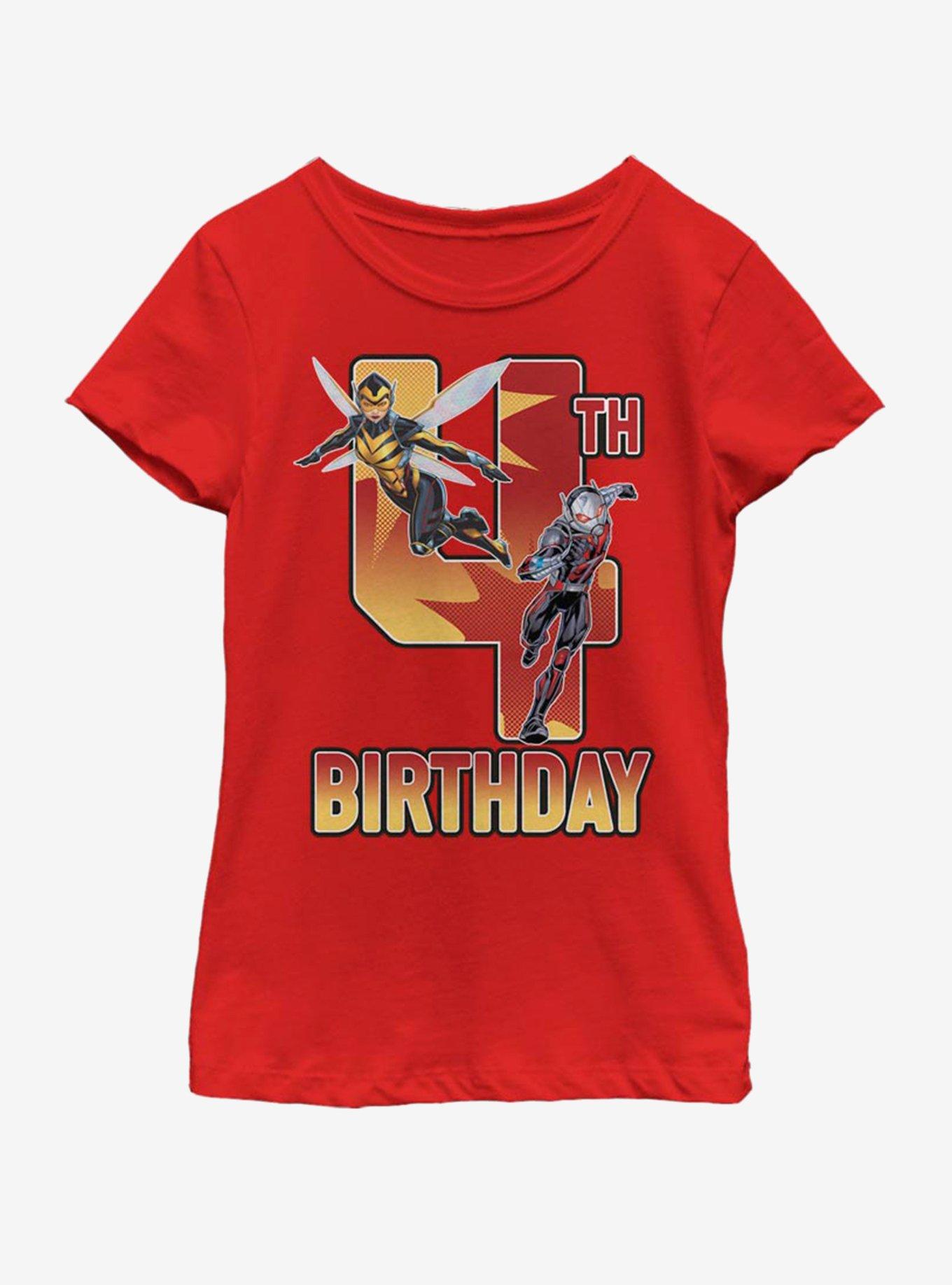 Marvel Antman Wasp Ant 4th Bday Youth Girls T-Shirt, , hi-res