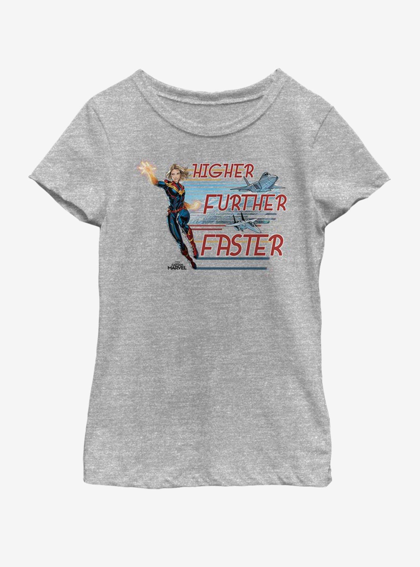 Marvel Captain Marvel Stream Jets Youth Girls T-Shirt, , hi-res