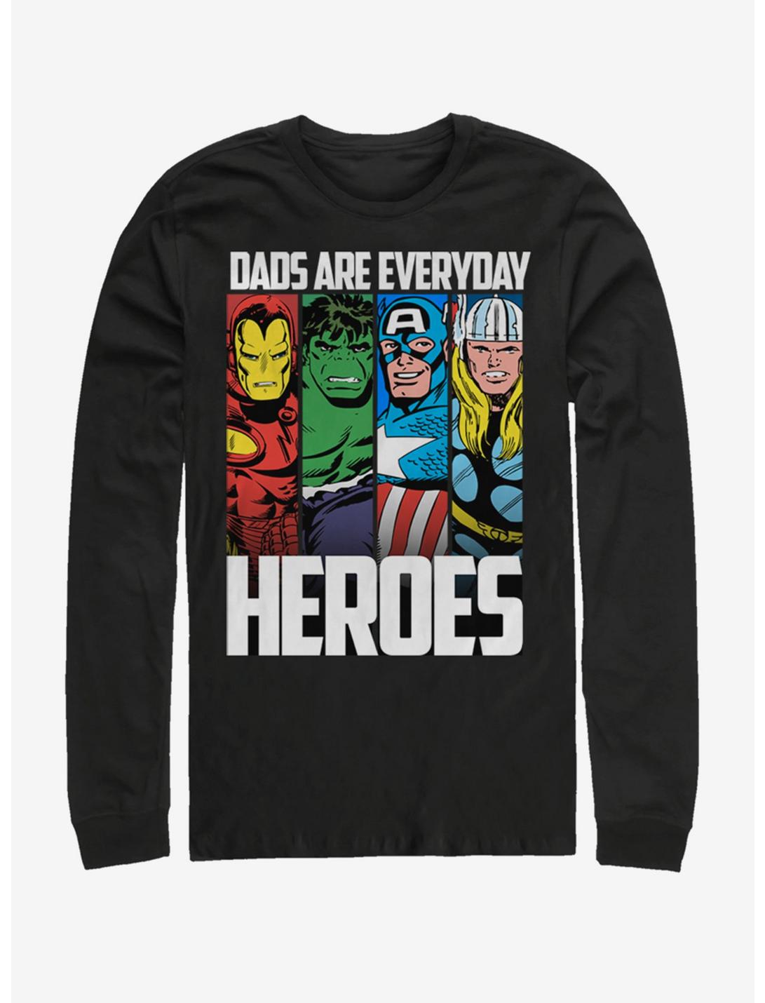 Marvel Everyday Hero Dad Long Sleeve T-Shirt, BLACK, hi-res