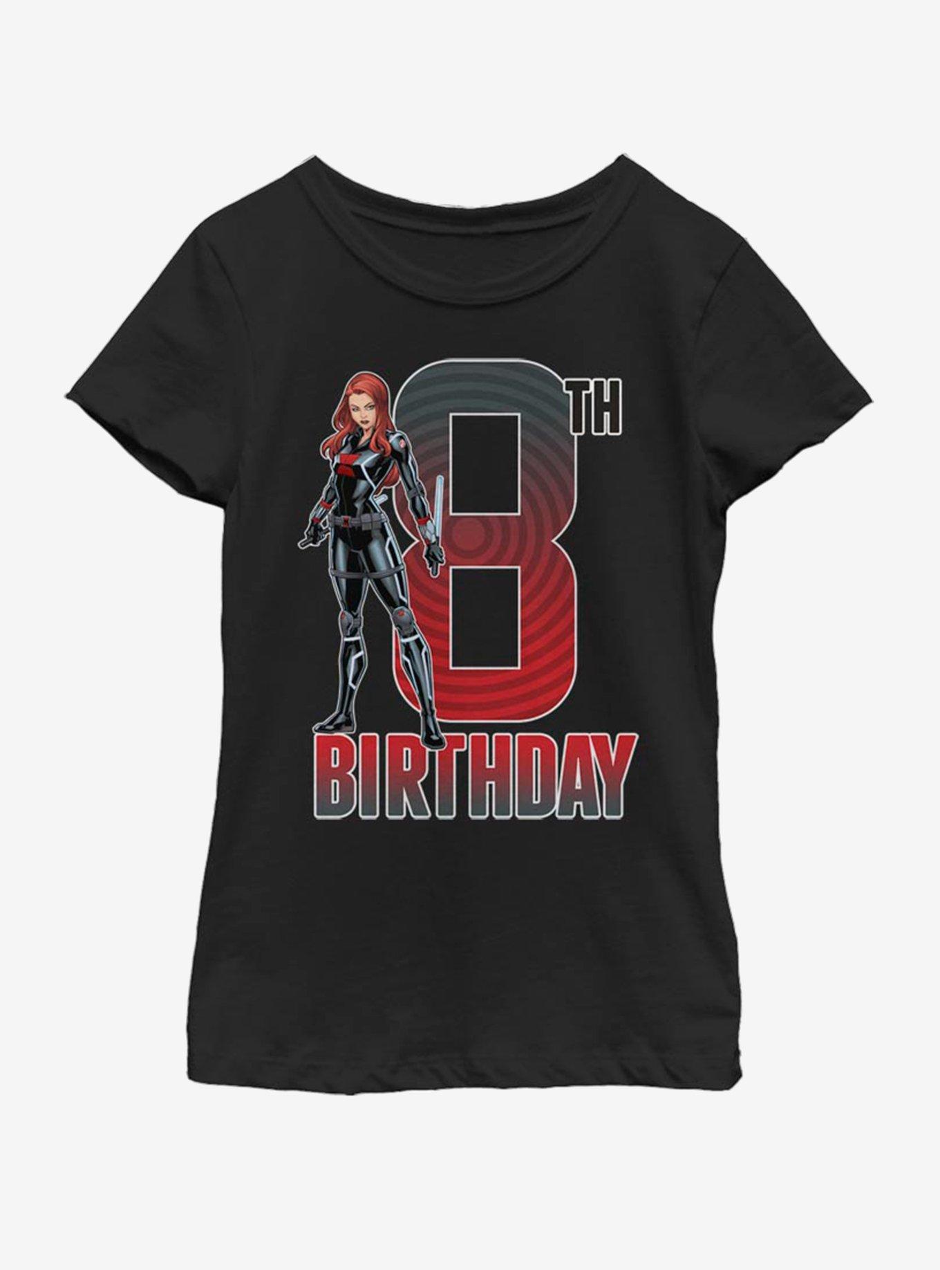 Marvel Black Widow 8th Bday Youth Girls T-Shirt, , hi-res