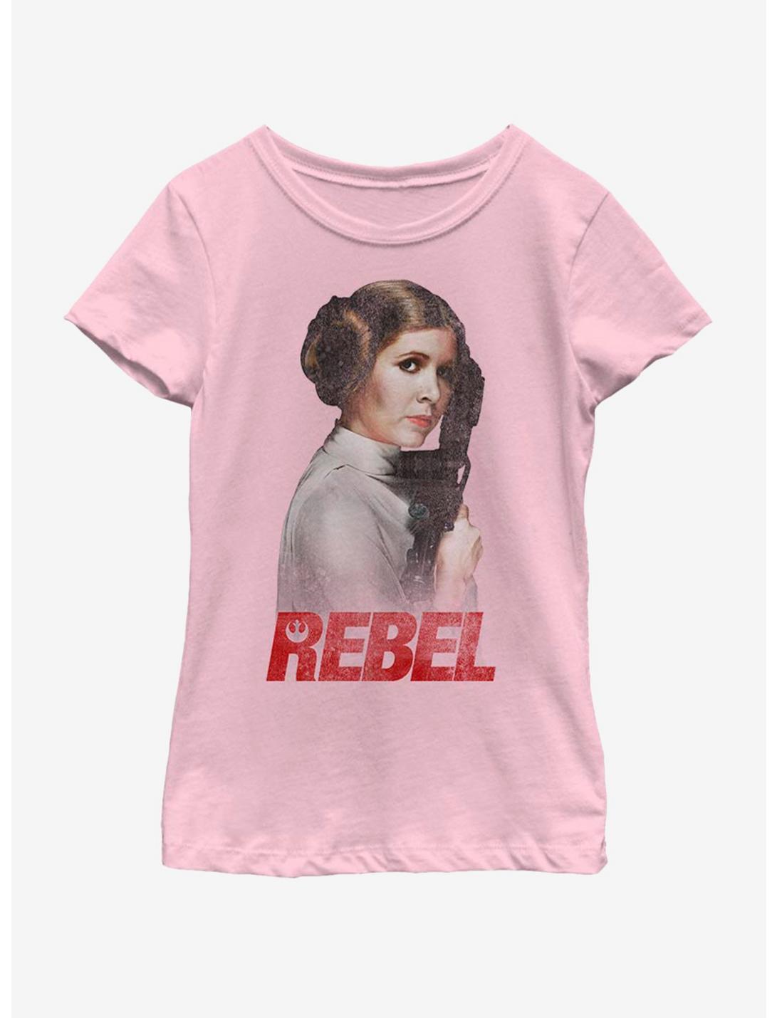 Star Wars Leia Rebel Youth Girls T-Shirt, PINK, hi-res