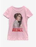Star Wars Leia Rebel Youth Girls T-Shirt, PINK, hi-res