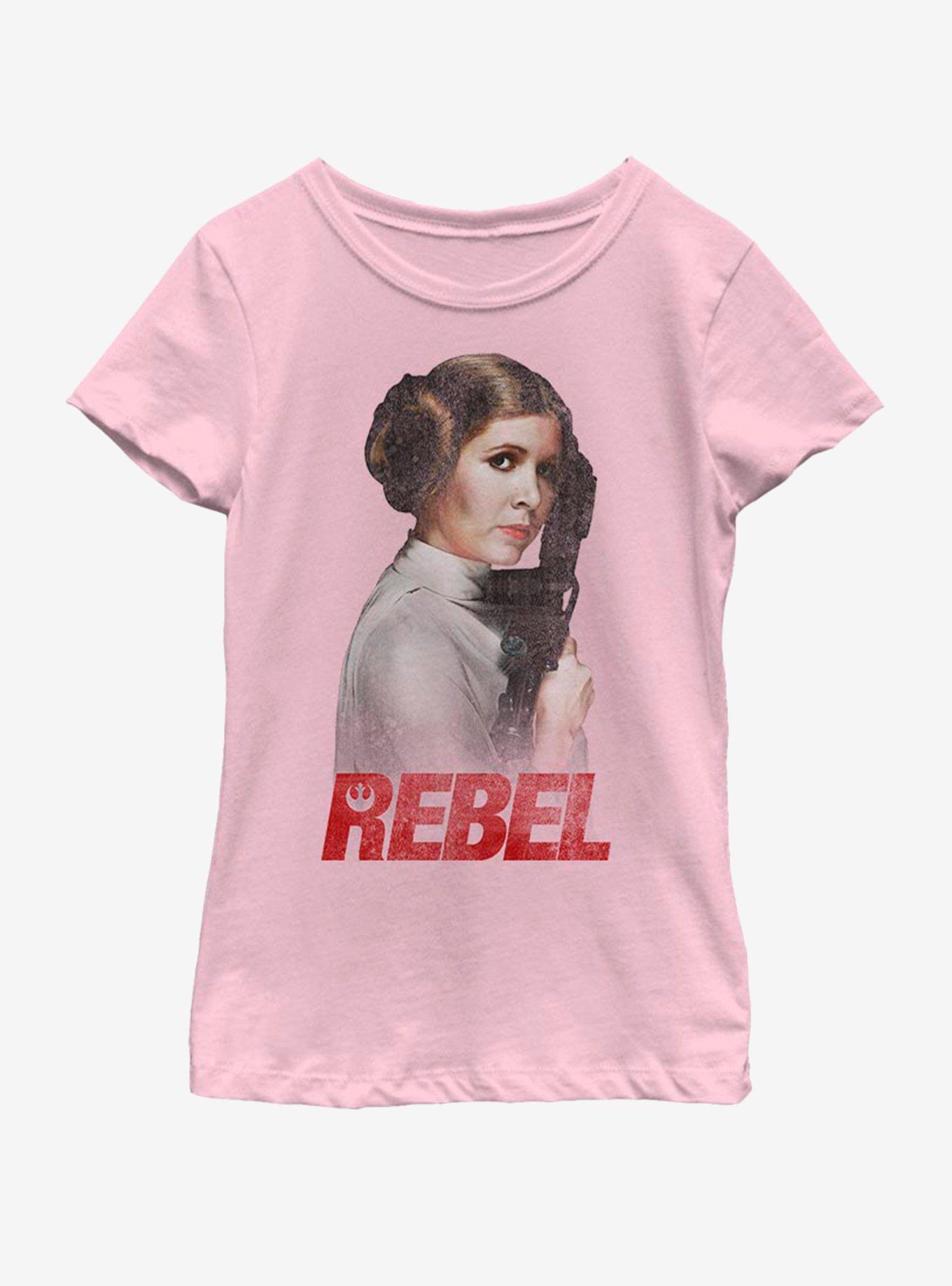 Star Wars Leia Rebel Youth Girls T-Shirt, PINK, hi-res