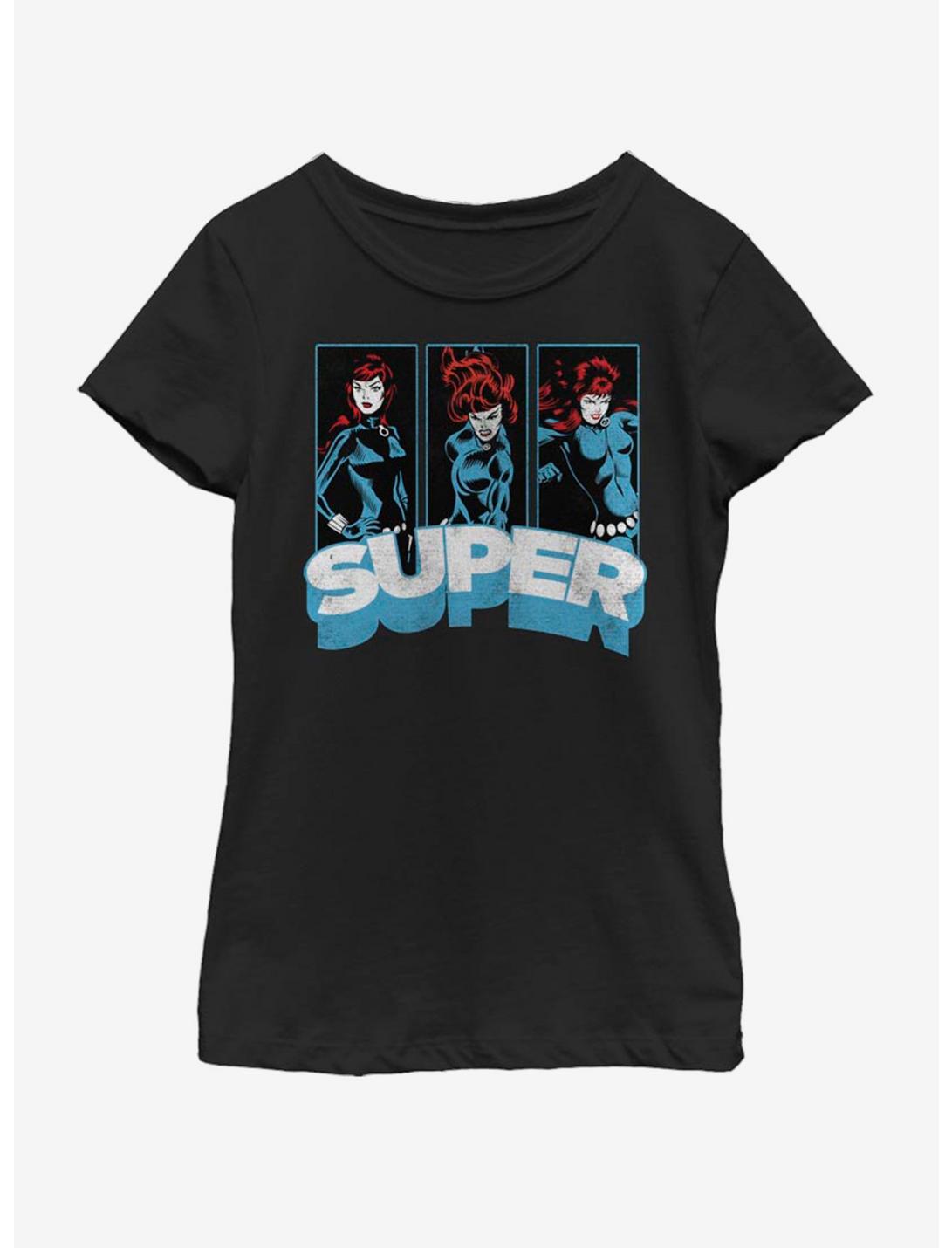 Marvel Black Widow Super Youth Girls T-Shirt, BLACK, hi-res