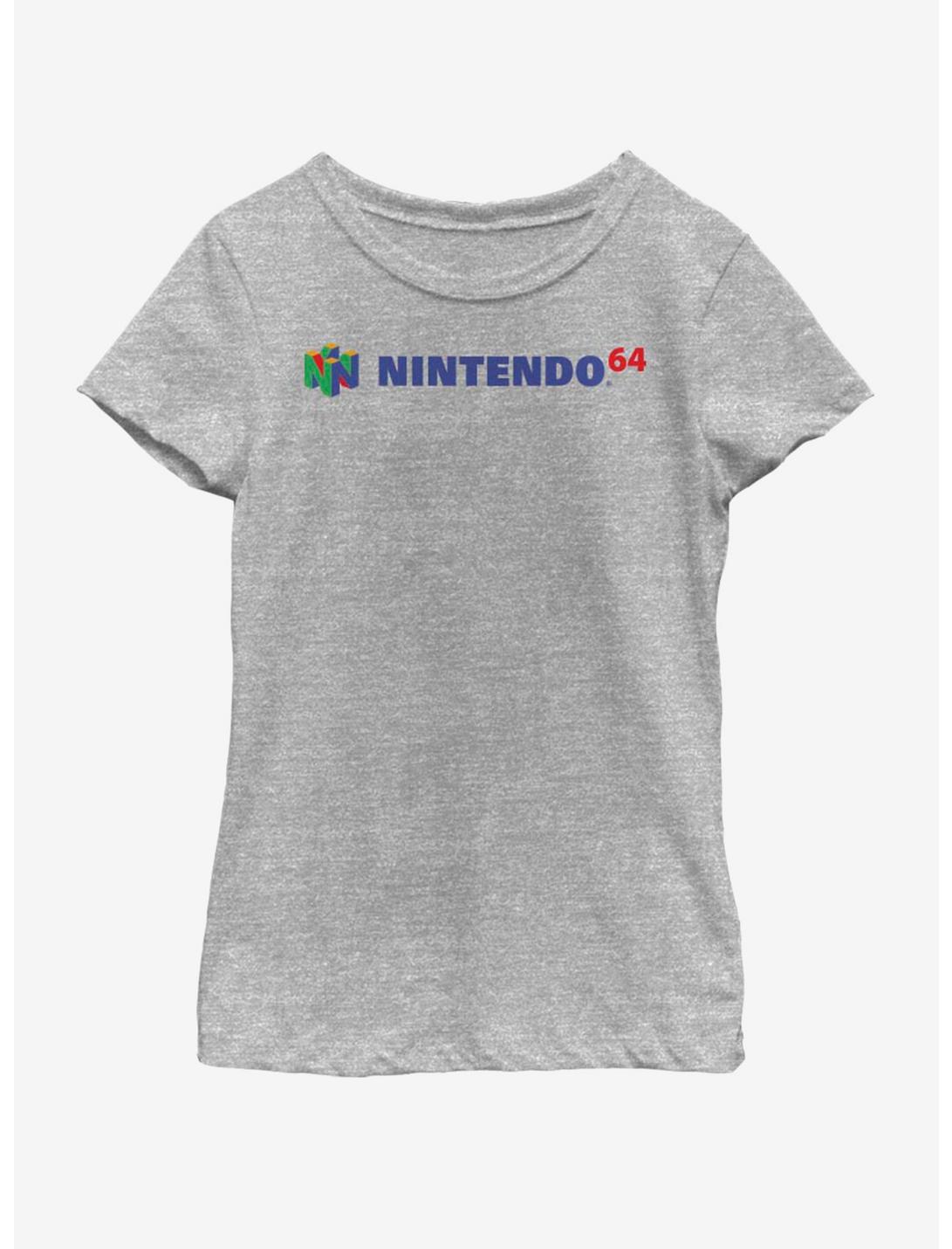 Nintendo Full N64 Logo Youth Girls T-Shirt, ATH HTR, hi-res