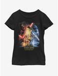 Star Wars Divided Poster Youth Girls T-Shirt, BLACK, hi-res