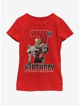Marvel Guardians of the Galaxy Groot 7th Bday Youth Girls T-Shirt, RED, hi-res