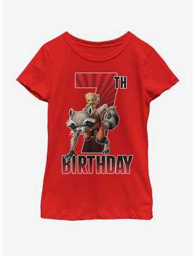 Marvel Guardians of the Galaxy Groot 7th Bday Youth Girls T-Shirt, , hi-res